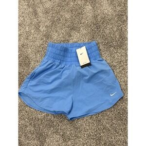 Nike Womens Dri-FIT One High-Rise 3 Inch Training Shorts‎ Light Blue DX6642-412